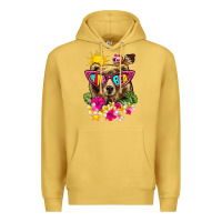 Antique Gold mama bear summer Premium Hoodie - texasbilliewilder