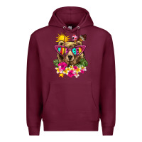 Burgundy mama bear summer Premium Hoodie - texasbilliewilder