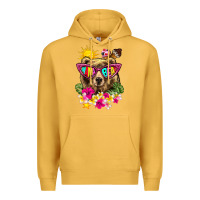 Mustard mama bear summer Premium Hoodie - texasbilliewilder