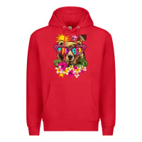 Red mama bear summer Premium Hoodie - texasbilliewilder