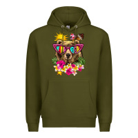 Army Green mama bear summer Premium Hoodie - texasbilliewilder