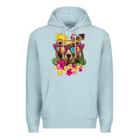 Blue Mist mama bear summer Premium Hoodie - texasbilliewilder
