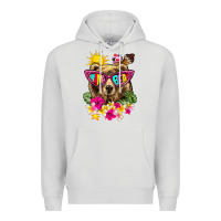 Dove Grey mama bear summer Premium Hoodie - texasbilliewilder