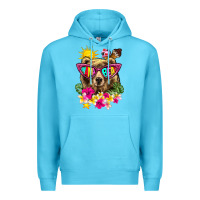 Ocean Blue mama bear summer Premium Hoodie - texasbilliewilder
