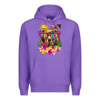Purple mama bear summer Premium Hoodie - texasbilliewilder