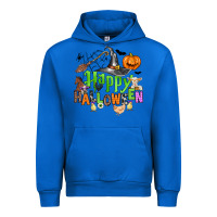 Cobalt happy halloween farm animals Urban Hoodie - Zillion Design Studio