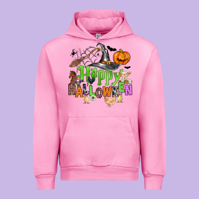 Happy Halloween Farm Animals Urban Hoodie Designed By Zillion Design Studio
