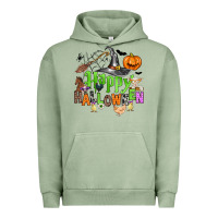 Pigment Oil Green happy halloween farm animals Urban Hoodie - Zillion Design Studio