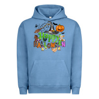 Pigment Pebble Blue happy halloween farm animals Urban Hoodie - Zillion Design Studio