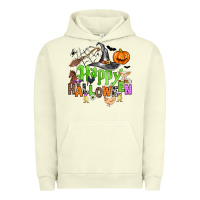Pigment Pistachio happy halloween farm animals Urban Hoodie - Zillion Design Studio