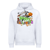 White happy halloween farm animals Urban Hoodie - Zillion Design Studio