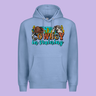 Cowboy In Training Premium Hoodie Designed By Zillion Design Studio