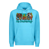 Ocean Blue cowboy in training Premium Hoodie - Zillion Design Studio