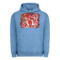 Pigment Pebble Blue be mine rooster Urban Hoodie - RanaPortraitStore