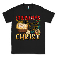 Black christmas begins with christ Classic Tee - FaDigitalArtStudio
