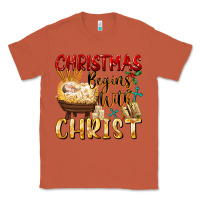 Copper christmas begins with christ Classic Tee - FaDigitalArtStudio