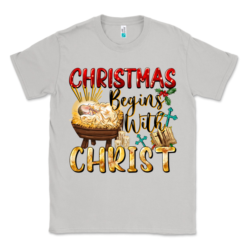 Christmas Begins With Christ Classic Tee by FaDigitalArtStudio | Teevron