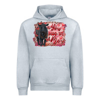 Heather Grey you moo ve  me black angus Urban Hoodie - RanaPortraitStore