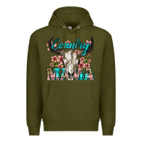 Army Green country mama Premium Hoodie - Zillion Design Studio