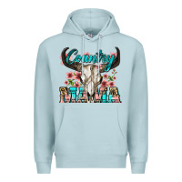 Blue Mist country mama Premium Hoodie - Zillion Design Studio