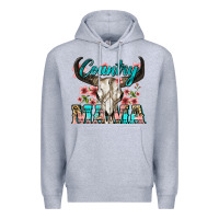 Heather Grey country mama Premium Hoodie - Zillion Design Studio