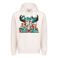 Pale Pink country mama Premium Hoodie - Zillion Design Studio