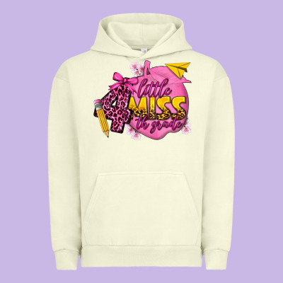 Little Miss 4th Grade Urban Hoodie Designed By Texasbilliewilder