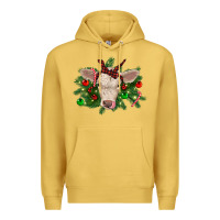 Antique Gold Christmas charolais calf Premium Hoodie - RanaPortraitStore