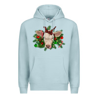 Blue Mist Christmas charolais calf Premium Hoodie - RanaPortraitStore