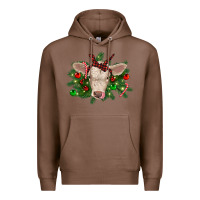 Chestnut Christmas charolais calf Premium Hoodie - RanaPortraitStore