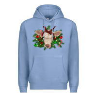 Colony Blue Christmas charolais calf Premium Hoodie - RanaPortraitStore