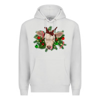 Dove Grey Christmas charolais calf Premium Hoodie - RanaPortraitStore