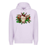 Lilac Christmas charolais calf Premium Hoodie - RanaPortraitStore