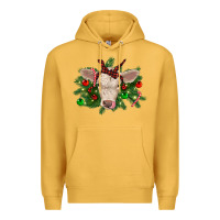 Mustard Christmas charolais calf Premium Hoodie - RanaPortraitStore