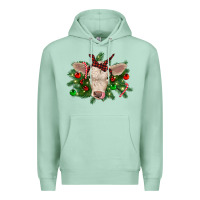 Seafoam Christmas charolais calf Premium Hoodie - RanaPortraitStore