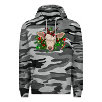 Slate Camo Christmas charolais calf Premium Hoodie - RanaPortraitStore