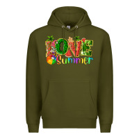Army Green love summer with watermelon tbw Premium Hoodie - texasbilliewilder