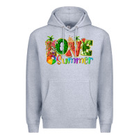 Heather Grey love summer with watermelon tbw Premium Hoodie - texasbilliewilder