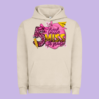 Little Miss 5th Grade Urban Hoodie Designed By Texasbilliewilder