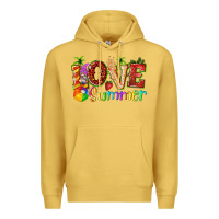 Antique Gold love summer with strawberry Premium Hoodie - texasbilliewilder