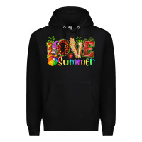 Black love summer with strawberry Premium Hoodie - texasbilliewilder