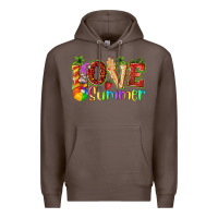 Coffee love summer with strawberry Premium Hoodie - texasbilliewilder