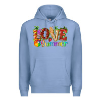 Colony Blue love summer with strawberry Premium Hoodie - texasbilliewilder