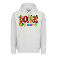 Dove Grey love summer with strawberry Premium Hoodie - texasbilliewilder