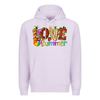 Lilac love summer with strawberry Premium Hoodie - texasbilliewilder