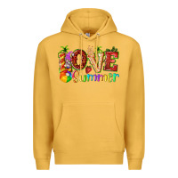Mustard love summer with strawberry Premium Hoodie - texasbilliewilder