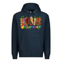 Navy love summer with strawberry Premium Hoodie - texasbilliewilder