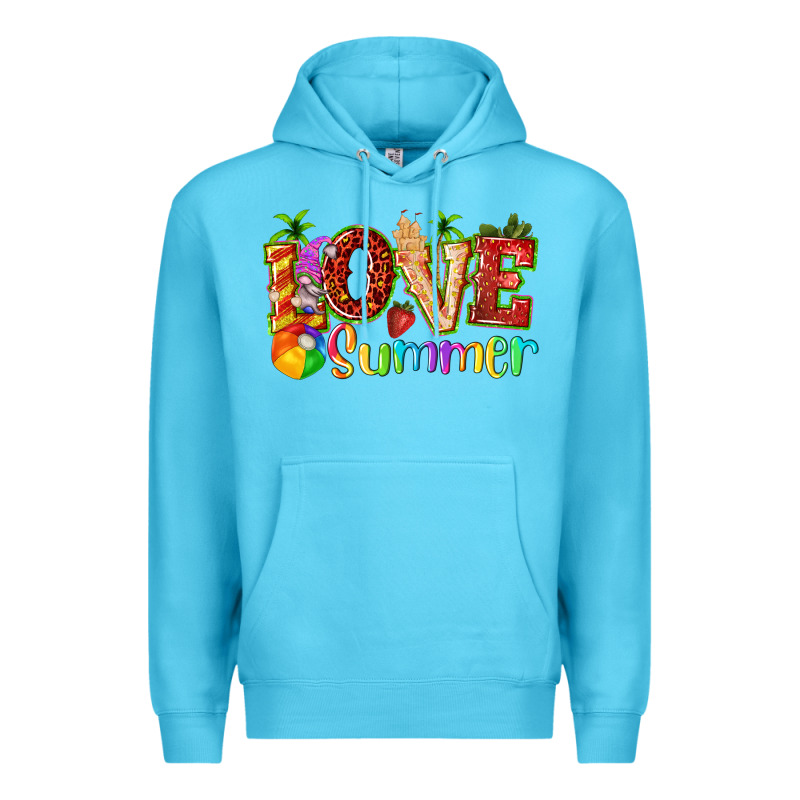 Love Summer With Strawberry Premium Hoodie by texasbilliewilder | Teevron