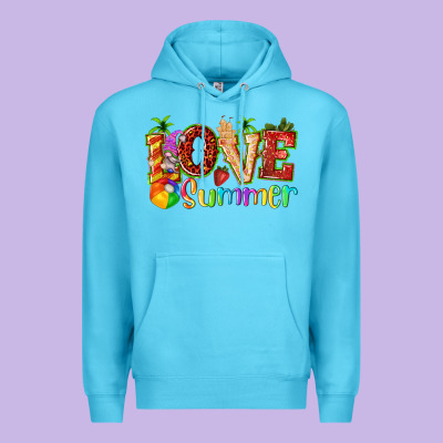 Love Summer With Strawberry Premium Hoodie Designed By Texasbilliewilder