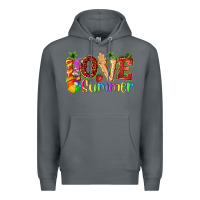 Rock love summer with strawberry Premium Hoodie - texasbilliewilder
